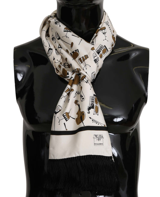 Elegant Silk Musical Scarf