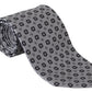 Elegant Gray Patterned Silk Tie