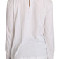 White Cotton Longsleeve Collared Top Blouse
