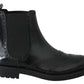 Chic Black Leather Ankle Oxford Boots