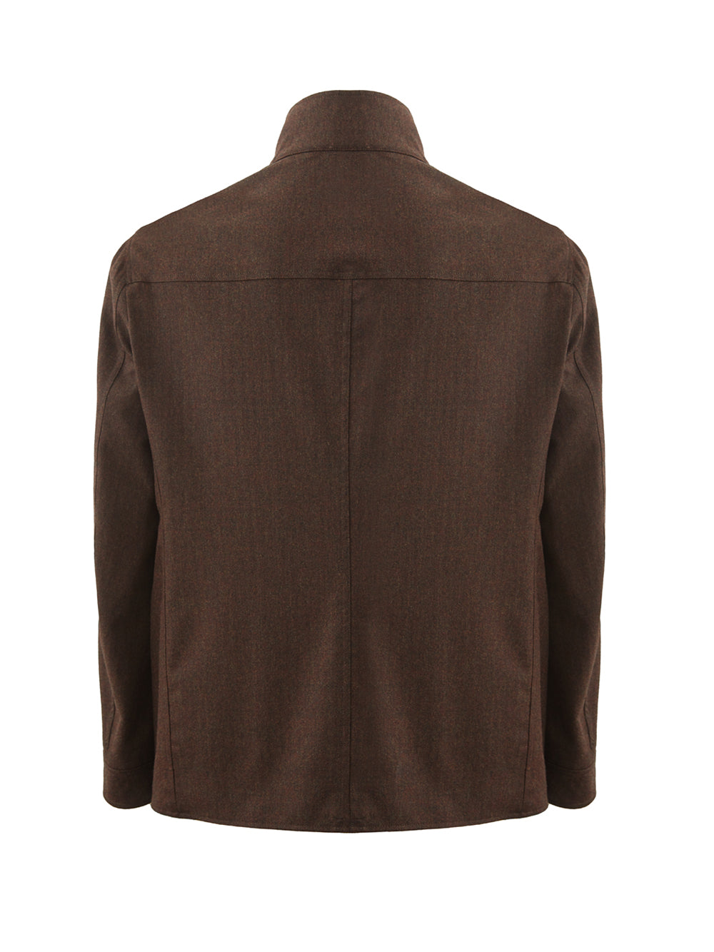 Elegant Reversible Blue-Brown Wool Jacket