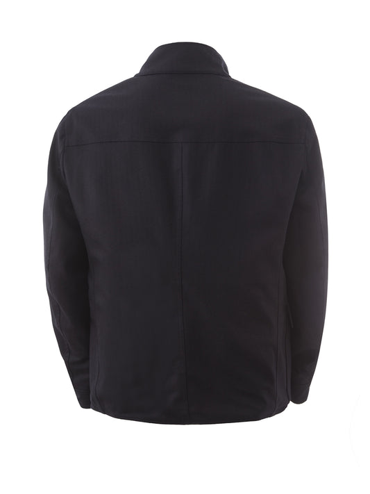 Reversible Wool Jacket with Zip Closure