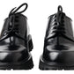 Elegant Black Leather Derby Shoes