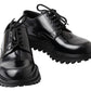 Elegant Black Leather Derby Shoes