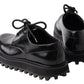 Elegant Black Leather Derby Shoes