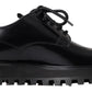 Elegant Black Leather Derby Shoes