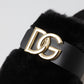Elegant Black Polyester Men's Slides