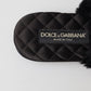 Elegant Black Polyester Men's Slides