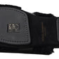 Elegant Black Polyester Men's Slides