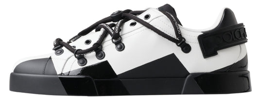 Elegant Portofino Leather Low Top Sneakers