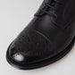 Elegant Black Leather Oxford Wingtip Shoes