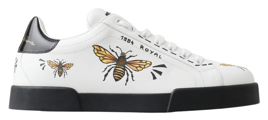 Elegant Portofino Low Top Sneakers - Pristine White