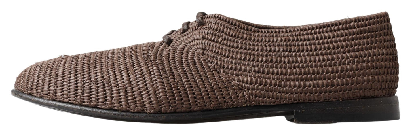 Exquisite Men's Raffia Derby Shoes