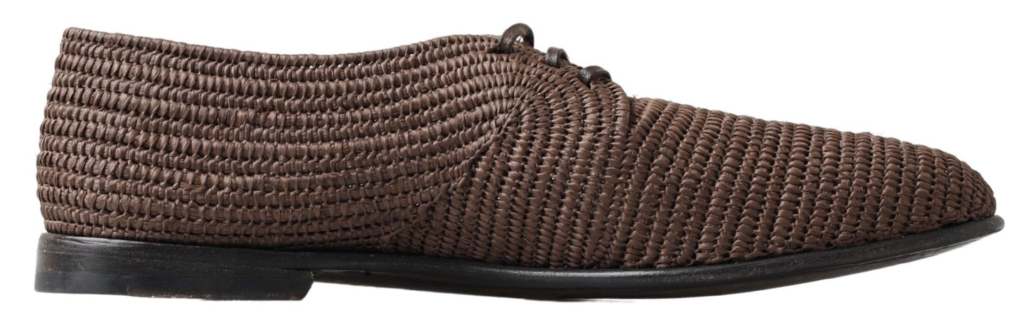 Exquisite Men's Raffia Derby Shoes