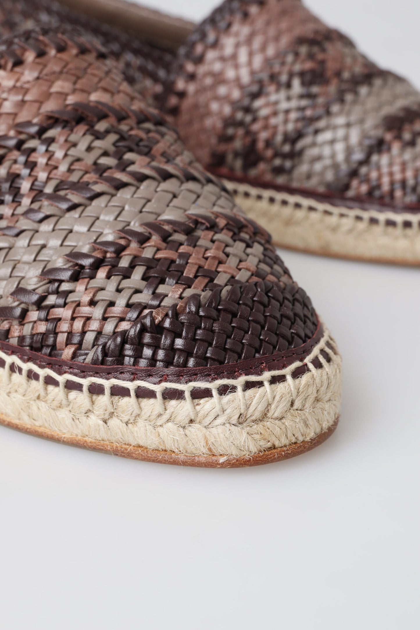 Multicolor Buffalo Leather Espadrilles