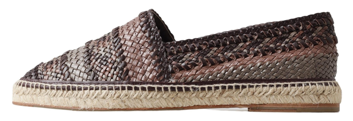 Multicolor Buffalo Leather Espadrilles