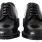 Elegant Black Leather Derby Shoes