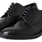 Elegant Black Leather Derby Shoes