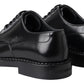 Elegant Black Leather Derby Shoes