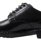 Elegant Black Leather Derby Shoes