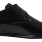 Elegant Black Leather Monk Strap Shoes