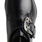 Elegant Black Leather Monk Strap Shoes