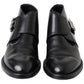 Elegant Leather Monk Strap Dress Shoes