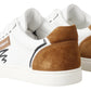 Elegant Low Top Leather Sneakers in White