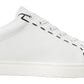 Elegant Low Top Leather Sneakers in White