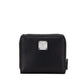 MCM Women's White Black Contrast Logo Small Zip Wallet