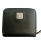 MCM Women's White Black Contrast Logo Small Zip Wallet