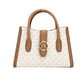Gabby Small Vanilla PVC Top Zip Satchel Crossbody Bag Purse
