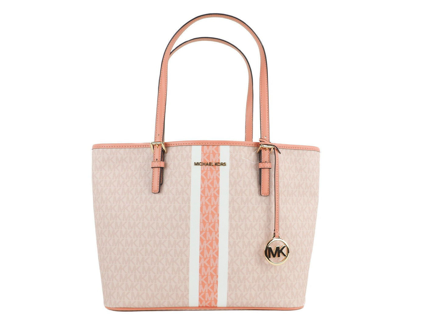 Jet Set Travel Medium Sherbert Signature Stripe Carryall Tote Bag