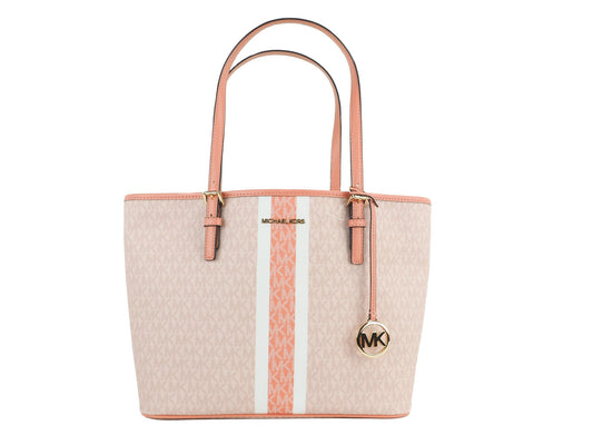 Jet Set Travel Medium Sherbert Signature Stripe Carryall Tote Bag