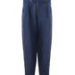 Chic Oversize Linen Denim Effect Trousers