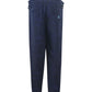 Elegant Blue Linen Zip Bottom Trousers