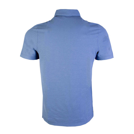 Elegant Embroidered Blue Polo Shirt