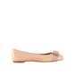 Powder Pink Leather Ballerina Flats
