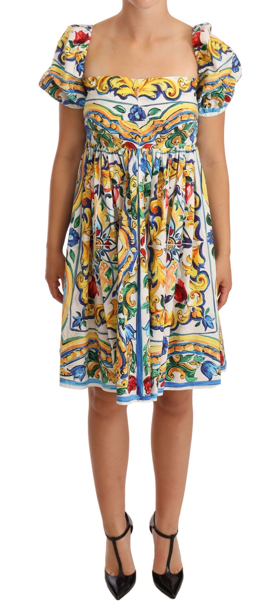 Majolica Mini Dress in Vibrant Multicolor