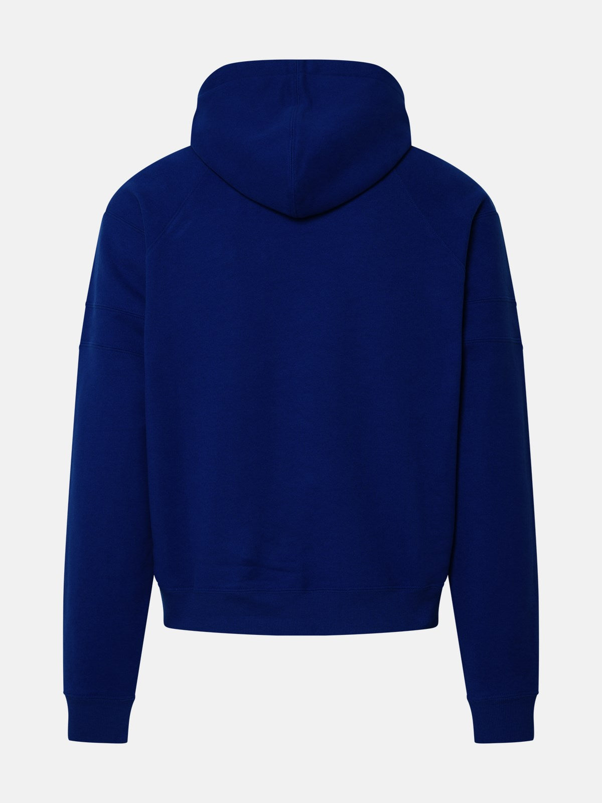 Chic Blue Cotton Hoodie with Embroidered Logo