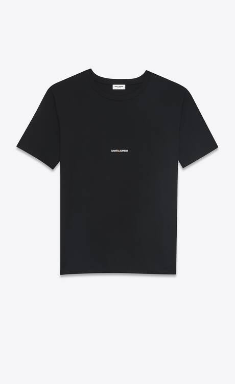 Elegant Black Cotton Tee with Logo Detail