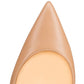 Elegant Nude Leather Pumps with Iconic Red Sole