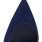 Velvet Blue Decollete Stiletto Pumps