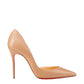 Elegant Nude Leather Pumps with Iconic Red Sole