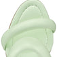 Emerald Elegance Leather Mules
