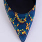 Elegant Satin Chain Print Pumps