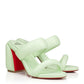Emerald Elegance Leather Mules