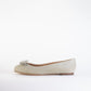 Elegant Gold Leather Ballerinas