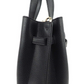 Emilia Small Leather Convertible Satchel Crossbody Handbag Purse Black