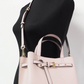 Emilia Small Leather Convertible Satchel Crossbody Handbag Purse Pink